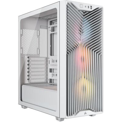 Corsair 3200D RS ARGB Mid-Tower Performance Case, White (ATX, mATX, Mini-ITX), PC Gehäuse, Weiss Corsair 3200D RS ARGB Mid-Tower Performance Case, White (ATX, mATX, Mini-ITX), PC Gehäuse, Weiss
