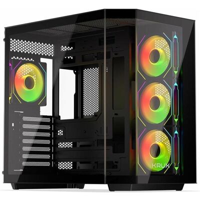 Krux Empero (schwarz, Tempered Glass x 2) (ATX, mATX, Mini-ITX), PC Gehäuse, Schwarz Krux Empero (schwarz, Tempered Glass x 2) (ATX, mATX, Mini-ITX), PC Gehäuse, Schwarz