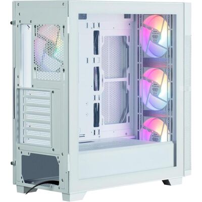 Zalman S5 Neo White ATX, FRGB Fan x4 (ATX, mATX, Mini-ITX), PC Gehäuse, Weiss Zalman S5 Neo White ATX, FRGB Fan x4 (ATX, mATX, Mini-ITX), PC Gehäuse, Weiss