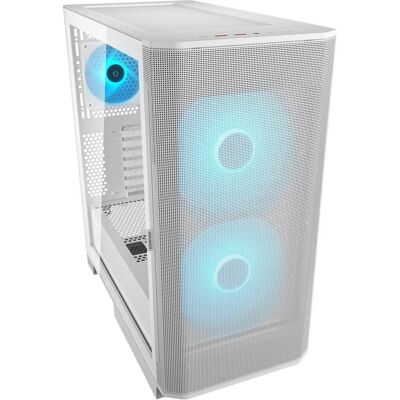 Cougar Gehäuse Midi-Tower Airface FLO, ARGB, Weiss (ATX, mATX, Mini-ITX), PC Gehäuse, Weiss Cougar Gehäuse Midi-Tower Airface FLO, ARGB, Weiss (ATX, mATX, Mini-ITX), PC Gehäuse, Weiss