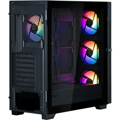 Zalman S5 Neo Black ATX, FRGB Fan x4 (ATX, mATX, Mini-ITX), PC Gehäuse, Schwarz Zalman S5 Neo Black ATX, FRGB Fan x4 (ATX, mATX, Mini-ITX), PC Gehäuse, Schwarz