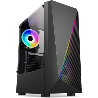 1st Cool Gehäuse SHARK 2, mittlerer Tower, AU, USB 3.0, ohne Netzteil, RGB-Lüfter, transparentes Seitenteil (ATX, mATX, Mini-ITX), PC Gehäuse, Transparent, Schwarz 1st Cool Gehäuse SHARK 2, mittlerer Tower, AU, USB 3.0, ohne Netzteil, RGB-Lüfter, transparentes Seitenteil (ATX, mATX, Mini-ITX), PC Gehäuse, Transparent, Schwarz