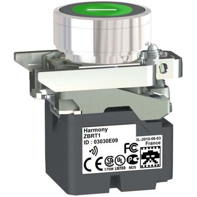 Schneider Electric Funktaste ZB4RTA331 Metall Aufdruck I, Schalter + Taster, Grün Schneider Electric Funktaste ZB4RTA331 Metall Aufdruck I, Schalter + Taster, Grün