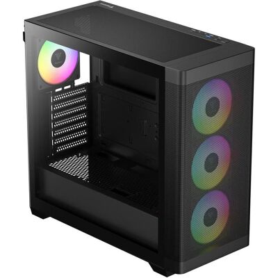 Gamdias Athena M3 GAMING Miditower Black 4x120mm ARGB retail (ATX, E-ATX, mATX, Mini-ITX), PC Gehäuse, Schwarz Gamdias Athena M3 GAMING Miditower Black 4x120mm ARGB retail (ATX, E-ATX, mATX, Mini-ITX), PC Gehäuse, Schwarz