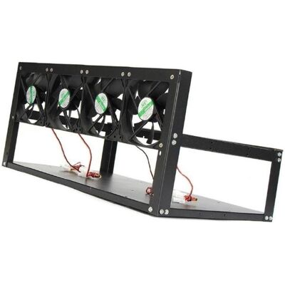 PowerGuard GPU Mining Rig Case, PC Gehäuse, Schwarz PowerGuard GPU Mining Rig Case, PC Gehäuse, Schwarz