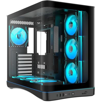 Sama V62, Black Mid-tower Case (ATX, ITX, mATX), PC Gehäuse, Schwarz Sama V62, Black Mid-tower Case (ATX, ITX, mATX), PC Gehäuse, Schwarz