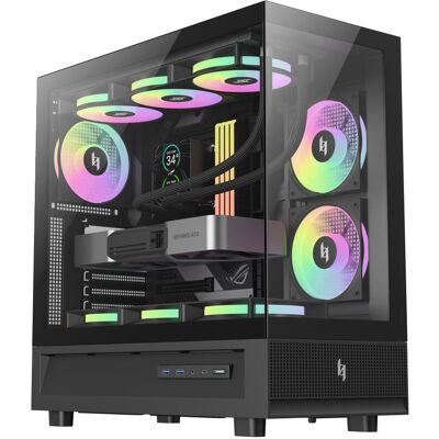 GameMax Case NEX C51 BK ATX/BTF (ATX, mATX, Mini-ITX), PC Gehäuse, Mehrfarbig, Schwarz GameMax Case NEX C51 BK ATX/BTF (ATX, mATX, Mini-ITX), PC Gehäuse, Mehrfarbig, Schwarz