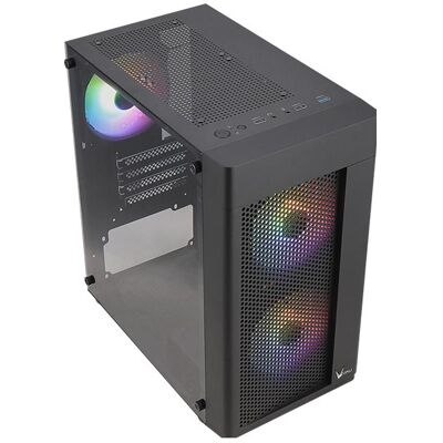 Formula Számítógépház - FG-01M FR (fekete, ablakos, 3x12cm FRGB venti, mATX, 1xUSB3.0, 2xUSB2.0) (mATX), PC Gehäuse, Schwarz Formula Számítógépház - FG-01M FR (fekete, ablakos, 3x12cm FRGB venti, mATX, 1xUSB3.0, 2xUSB2.0) (mATX), PC Gehäuse, Schwarz