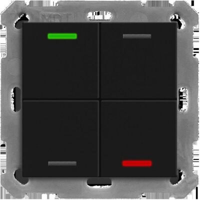 MDT KNX Taster, Schalter + Taster, Schwarz MDT KNX Taster, Schalter + Taster, Schwarz