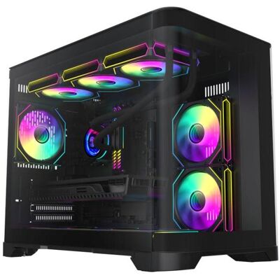 GameMax Case HYPE-M BK ATX (mATX, Mini-ITX), PC Gehäuse, Schwarz GameMax Case HYPE-M BK ATX (mATX, Mini-ITX), PC Gehäuse, Schwarz