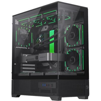 GameMax Vista 2 Ab (ATX, ITX, Mini-ATX), PC Gehäuse, Schwarz GameMax Vista 2 Ab (ATX, ITX, Mini-ATX), PC Gehäuse, Schwarz