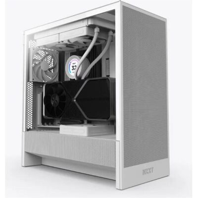 NZXT H5 Flow (2024) Wit - Midtowermodel (CC-H52FW-01) (ATX), PC Gehäuse, Weiss NZXT H5 Flow (2024) Wit - Midtowermodel (CC-H52FW-01) (ATX), PC Gehäuse, Weiss