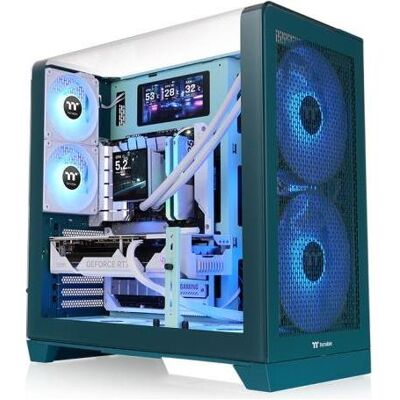 Thermaltake View 390 Air Transformative Teal (ATX, mATX, Mini-ITX), PC Gehäuse, Blau, Grün Thermaltake View 390 Air Transformative Teal (ATX, mATX, Mini-ITX), PC Gehäuse, Blau, Grün