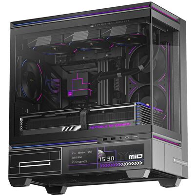 Thermalright TL-M10 Vision (mATX, Mini-ITX), PC Gehäuse, Schwarz Thermalright TL-M10 Vision (mATX, Mini-ITX), PC Gehäuse, Schwarz