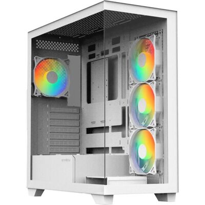 BitFenix skříň CETO / ATX / 4x 120mm FRGB fan / 2x USB 3.0 / USB-C / tvrzené sklo / bílá (ATX, mATX, Mini-ITX), PC Gehäuse, Weiss BitFenix skříň CETO / ATX / 4x 120mm FRGB fan / 2x USB 3.0 / USB-C / tvrzené sklo / bílá (ATX, mATX, Mini-ITX), PC Gehäuse, Weiss