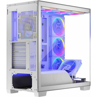 Modecom Computergehäuse VOLCANO STELLAR ARGB MIDI 8F (ATX, mATX, Mini-ITX), PC Gehäuse, Weiss Modecom Computergehäuse VOLCANO STELLAR ARGB MIDI 8F (ATX, mATX, Mini-ITX), PC Gehäuse, Weiss