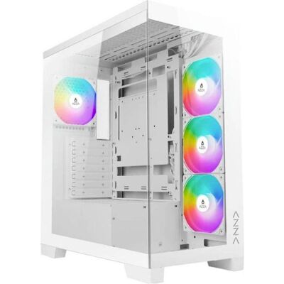Azza Cove 570W Miditower white 4xARGB LA fter retail (CSAZ-570W) (ATX, ITX, Micro-ITX), PC Gehäuse, Schwarz Azza Cove 570W Miditower white 4xARGB LA fter retail (CSAZ-570W) (ATX, ITX, Micro-ITX), PC Gehäuse, Schwarz