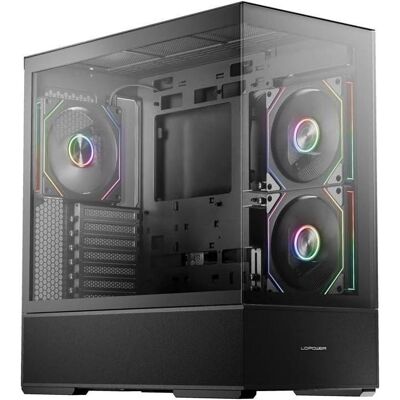 LC-Power Geh Midi ATX Gaming 812B - Onyx Vision - o.N (ATX, mATX, Mini-ITX), PC Gehäuse, Schwarz LC-Power Geh Midi ATX Gaming 812B - Onyx Vision - o.N (ATX, mATX, Mini-ITX), PC Gehäuse, Schwarz