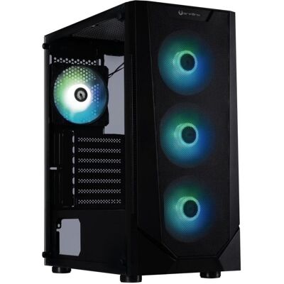 BitFenix PC-Gehäuse C60 Schwarz / ATX / 4 × 120-mm-ARGB-Lüfter + Controller / 2 × USB 2.0 / USB 3.0 / (ATX, mATX, Mini-ITX), PC Gehäuse, Schwarz BitFenix PC-Gehäuse C60 Schwarz / ATX / 4 × 120-mm-ARGB-Lüfter + Controller / 2 × USB 2.0 / USB 3.0 / (ATX, mATX, Mini-ITX), PC Gehäuse, Schwarz