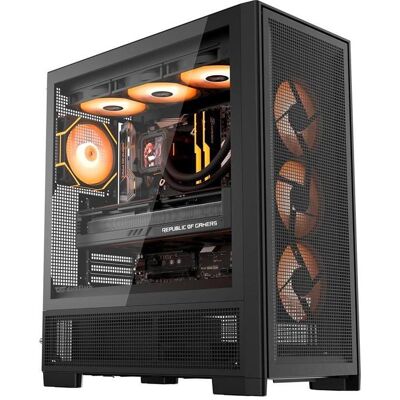 Darkflash Tech DarkFlash computer case AIRNOVA Black (+3 fans) (ATX, E-ATX, ITX, Mini-ATX), PC Gehäuse, Schwarz Darkflash Tech DarkFlash computer case AIRNOVA Black (+3 fans) (ATX, E-ATX, ITX, Mini-ATX), PC Gehäuse, Schwarz