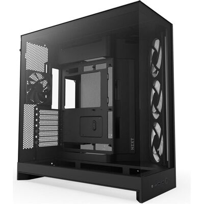 NZXT H9 Flow RGB (2025) (ATX, E-ATX, mATX, Mini-ITX), PC Gehäuse, Schwarz NZXT H9 Flow RGB (2025) (ATX, E-ATX, mATX, Mini-ITX), PC Gehäuse, Schwarz