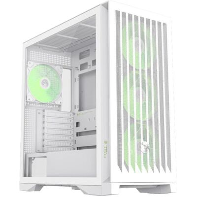 GameMax Boitier Grand Tour E-ATX Leader 2 ARGB avec panneau vitré (Blanc) (ATX, ITX, Mini-ATX), PC Gehäuse, Weiss GameMax Boitier Grand Tour E-ATX Leader 2 ARGB avec panneau vitré (Blanc) (ATX, ITX, Mini-ATX), PC Gehäuse, Weiss