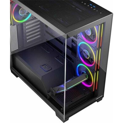 Modecom Computergehäuse VOLCANO STELLAR ARGB MIDI 8F (ATX, mATX, Mini-ITX), PC Gehäuse, Schwarz Modecom Computergehäuse VOLCANO STELLAR ARGB MIDI 8F (ATX, mATX, Mini-ITX), PC Gehäuse, Schwarz