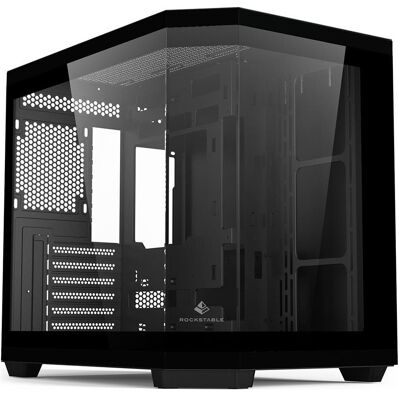 Rockstable RS-PCC1 (ATX, mATX, Mini-ITX), PC Gehäuse, Schwarz Rockstable RS-PCC1 (ATX, mATX, Mini-ITX), PC Gehäuse, Schwarz