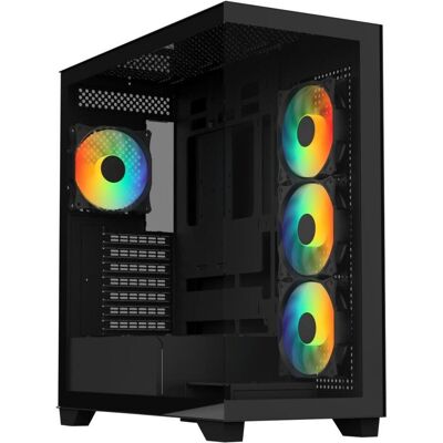 BitFenix skříň CETO / ATX / 4x 120mm FRGB fan / 2x USB 3.0 / USB-C / tvrzené sklo / černá (ATX, mATX, Mini-ITX), PC Gehäuse, Schwarz BitFenix skříň CETO / ATX / 4x 120mm FRGB fan / 2x USB 3.0 / USB-C / tvrzené sklo / černá (ATX, mATX, Mini-ITX), PC Gehäuse, Schwarz
