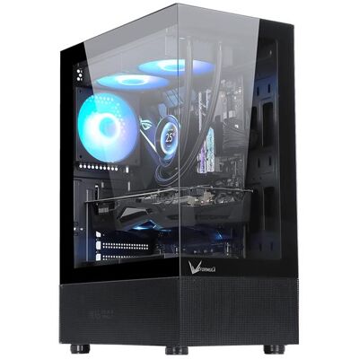 Formula Számítógépház - Crystal Z1 Black (fekete, ablakos, ATX, 1xUSB3.0, 1xUSB2.0, 1xType-C) (ATX), PC Gehäuse, Schwarz Formula Számítógépház - Crystal Z1 Black (fekete, ablakos, ATX, 1xUSB3.0, 1xUSB2.0, 1xType-C) (ATX), PC Gehäuse, Schwarz