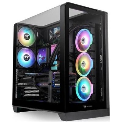 Thermaltake View 390 TG Black (ATX, mATX, Mini-ITX), PC Gehäuse, Transparent, Schwarz Thermaltake View 390 TG Black (ATX, mATX, Mini-ITX), PC Gehäuse, Transparent, Schwarz