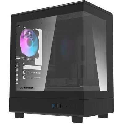 Darkflash Tech DB330M v2 (mATX, Mini-ITX), PC Gehäuse, Schwarz Darkflash Tech DB330M v2 (mATX, Mini-ITX), PC Gehäuse, Schwarz