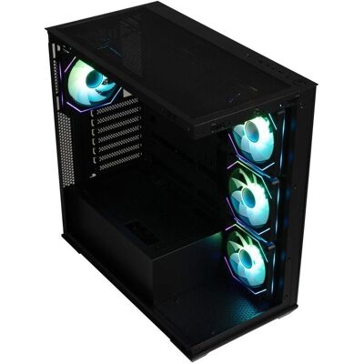BitFenix skříň CETO Cube / 4x 120mm ARGB fan / 2x USB 3.0 / USB-C / tvrzené sklo / černá (ATX, mATX, Mini-ITX), PC Gehäuse, Schwarz BitFenix skříň CETO Cube / 4x 120mm ARGB fan / 2x USB 3.0 / USB-C / tvrzené sklo / černá (ATX, mATX, Mini-ITX), PC Gehäuse, Schwarz
