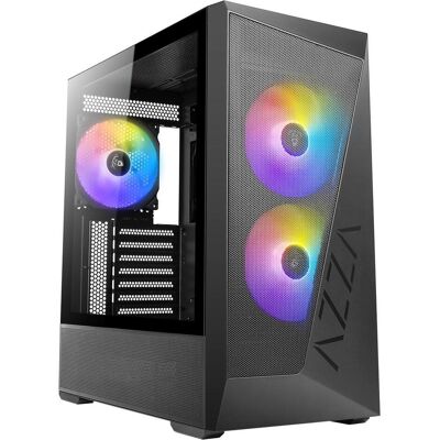 Azza PC Gaming Gehäuse Midi ATX Reaver 225K01, usb2.0/3.0/C (ATX, E-ATX, ITX, mATX), PC Gehäuse, Schwarz Azza PC Gaming Gehäuse Midi ATX Reaver 225K01, usb2.0/3.0/C (ATX, E-ATX, ITX, mATX), PC Gehäuse, Schwarz