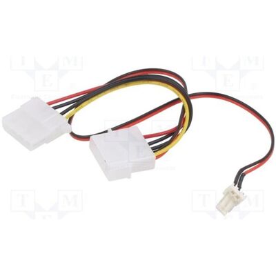 Savio Kabel: Versorgung 3pin männlich,Molex männlich,Molex weiblich (18 cm), Interne Kabel (PC) Savio Kabel: Versorgung 3pin männlich,Molex männlich,Molex weiblich (18 cm), Interne Kabel (PC)