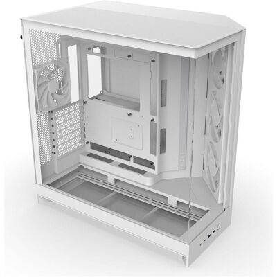 NZXT H9 Flow RGB (2025) (ATX, E-ATX, mATX, Mini-ITX), PC Gehäuse, Weiss NZXT H9 Flow RGB (2025) (ATX, E-ATX, mATX, Mini-ITX), PC Gehäuse, Weiss
