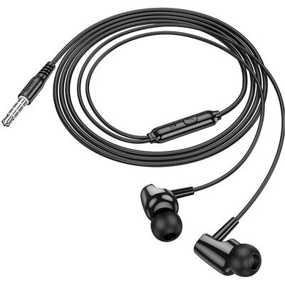 Hoco Wired headphones earphones universal with microphone M112 black (Kabelgebunden), Kopfhörer, Schwarz Hoco Wired headphones earphones universal with microphone M112 black (Kabelgebunden), Kopfhörer, Schwarz