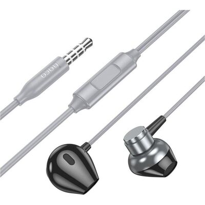 Hoco Wired headphones wire earphones Jack 3,5 mm with microphone M125 metal gray (Kabelgebunden), Kopfhörer, Grau Hoco Wired headphones wire earphones Jack 3,5 mm with microphone M125 metal gray (Kabelgebunden), Kopfhörer, Grau