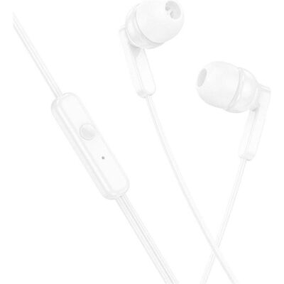 Hoco Wired headphones wire earphones Jack 3,5 mm with microphone M121 white (Kabelgebunden), Kopfhörer, Weiss Hoco Wired headphones wire earphones Jack 3,5 mm with microphone M121 white (Kabelgebunden), Kopfhörer, Weiss