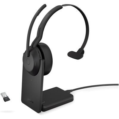 Jabra Evolve2 55 MS (Kabellos, USB-A, Microsoft Teams), Office Headset, Schwarz Jabra Evolve2 55 MS (Kabellos, USB-A, Microsoft Teams), Office Headset, Schwarz