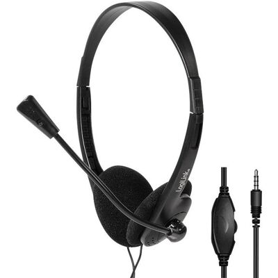 LogiLink HS0055 (Kabelgebunden), Office Headset, Schwarz LogiLink HS0055 (Kabelgebunden), Office Headset, Schwarz
