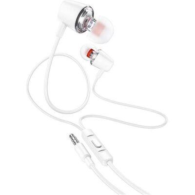 Hoco Wired headphones wire earphones Jack 3,5 mm with microphone M107 white (Kabelgebunden), Kopfhörer, Weiss Hoco Wired headphones wire earphones Jack 3,5 mm with microphone M107 white (Kabelgebunden), Kopfhörer, Weiss