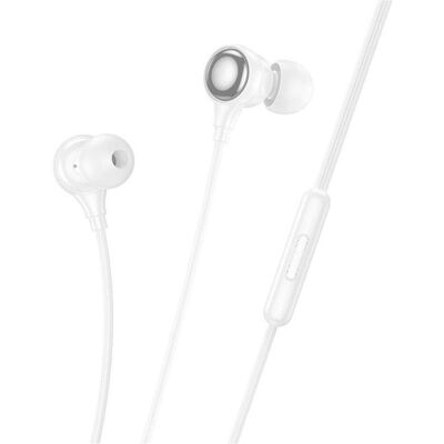 Hoco Wired headphones wire earphones Jack 3,5 mm with microphone M116 white (Kabelgebunden), Kopfhörer, Weiss Hoco Wired headphones wire earphones Jack 3,5 mm with microphone M116 white (Kabelgebunden), Kopfhörer, Weiss
