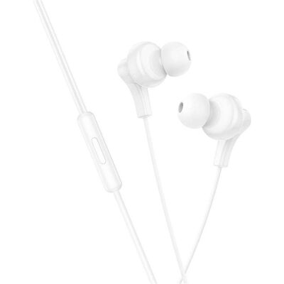 Hoco Wired headphones wire earphones Type C with microphone M114 white (Kabelgebunden), Kopfhörer, Weiss Hoco Wired headphones wire earphones Type C with microphone M114 white (Kabelgebunden), Kopfhörer, Weiss