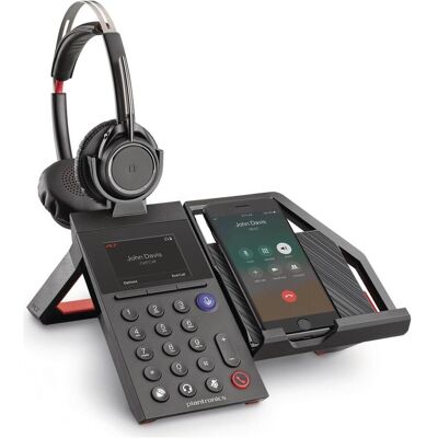 Poly Elara 60 mit Voyager Focus UC (Kabellos, Microsoft Teams), Office Headset, Schwarz Poly Elara 60 mit Voyager Focus UC (Kabellos, Microsoft Teams), Office Headset, Schwarz