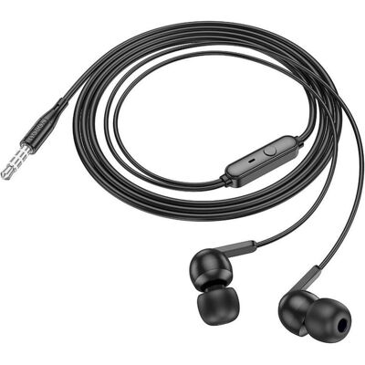 Hoco Wired headphones wire earphones Jack 3,5 mm with microphone M124 white (Kabelgebunden), Kopfhörer, Weiss Hoco Wired headphones wire earphones Jack 3,5 mm with microphone M124 white (Kabelgebunden), Kopfhörer, Weiss