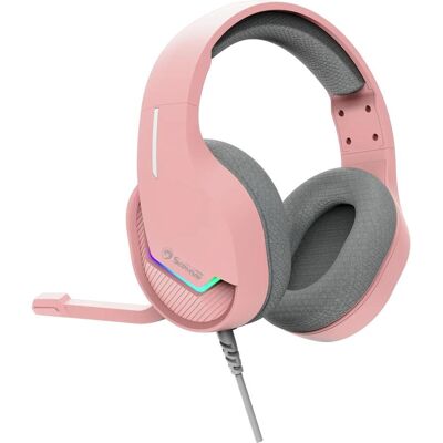 Marvo TACTIC 40 Kophörer mit Mikrofon, wire, rose, 2.0, unterbeleuchtet, USB (Kabelgebunden), Gaming Headset, Pink Marvo TACTIC 40 Kophörer mit Mikrofon, wire, rose, 2.0, unterbeleuchtet, USB (Kabelgebunden), Gaming Headset, Pink
