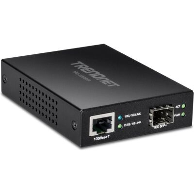 TRENDnet TFC-10GSFP - Glasfaser-Medienkonverterer - 10GBASE-T TRENDnet TFC-10GSFP - Glasfaser-Medienkonverterer - 10GBASE-T
