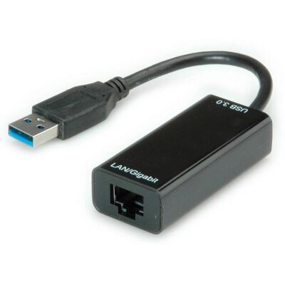 Value USB 3.0 Gigabit Ethernet Konverter (USB 3.0, RJ45 (1x)), Netzwerk Adapter, Schwarz Value USB 3.0 Gigabit Ethernet Konverter (USB 3.0, RJ45 (1x)), Netzwerk Adapter, Schwarz