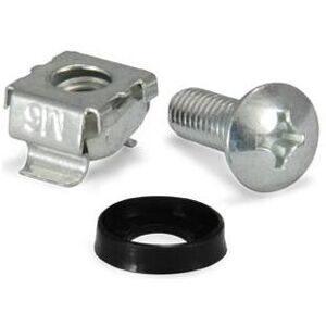 Equip pro - Regalschrauben, Muttern und Unterlegscheiben (M6), Serverschrank Zubehör, Silber Equip pro - Regalschrauben, Muttern und Unterlegscheiben (M6), Serverschrank Zubehör, Silber